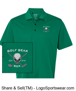 Goth Gear Box Green Basic Golf Polo Design Zoom